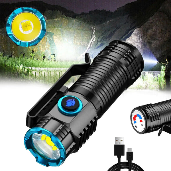 Kompakte wiederaufladbare LED-Taschenlampe