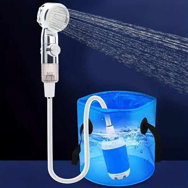 Tragbare USB-wiederaufladbare Wasserpumpen-Duschkopf
