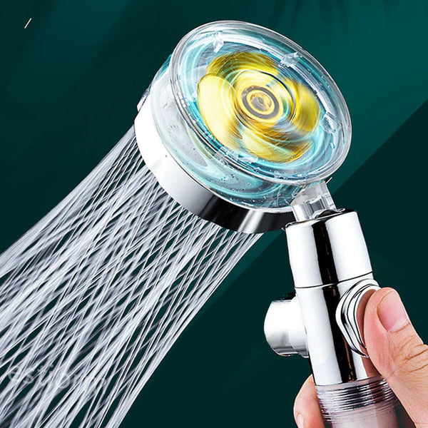 Turbo-Propeller-Duschkopf mit Hochdruck-Wasserstrahl