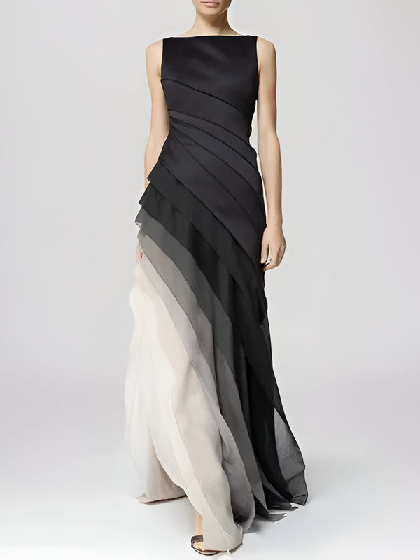 Elegantes, mehrlagiges Ombré-Kleid