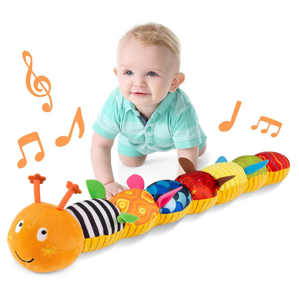 Musikalisches Baby-Rasseln Plüsch-Sensorik-Raupe