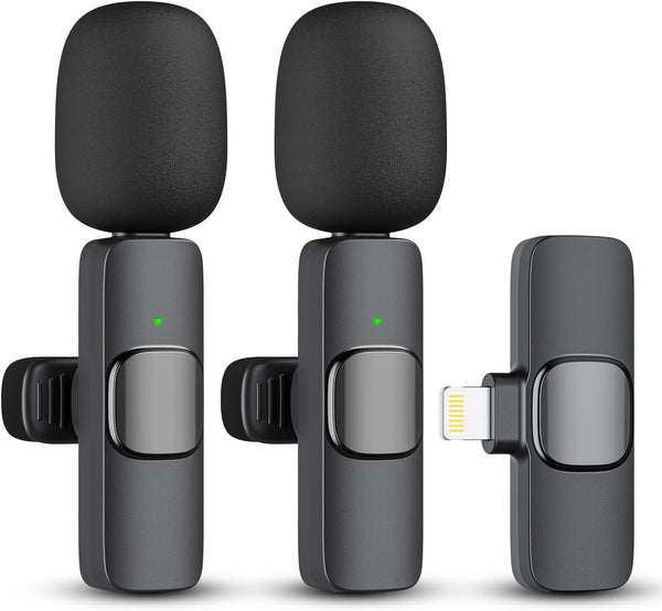2er-Pack Kabelloses Ansteckmikrofon für iPhone und iPad