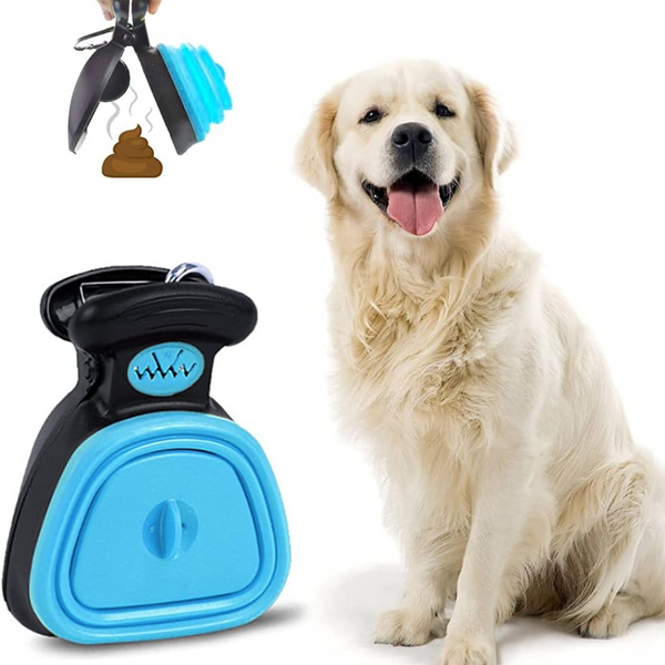 Zusammenklappbare Hundekot-Schaufel mit biologisch abbaubaren Kotbeuteln