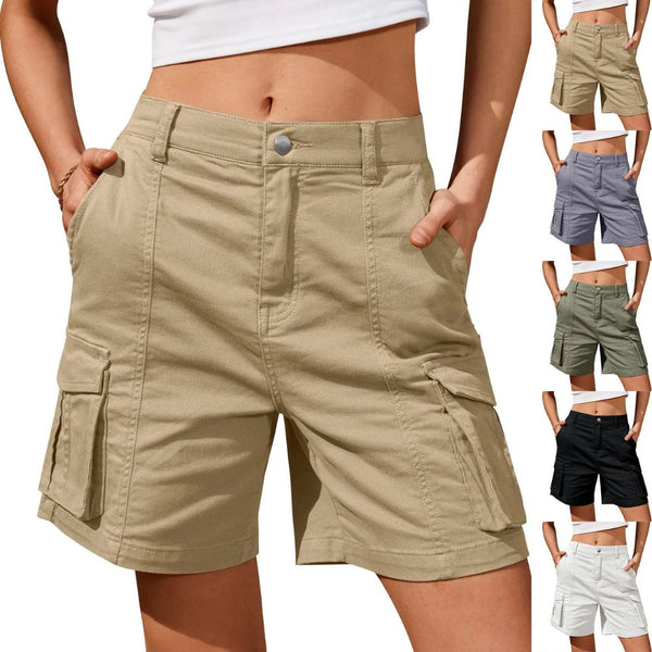 Damen Cargo-Shorts mit niedrigem Bund und langem Schnitt für die Arbeit