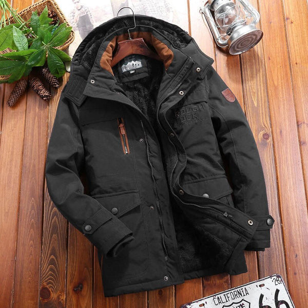 Gefütterte Fleecejacke mit mehreren Taschen