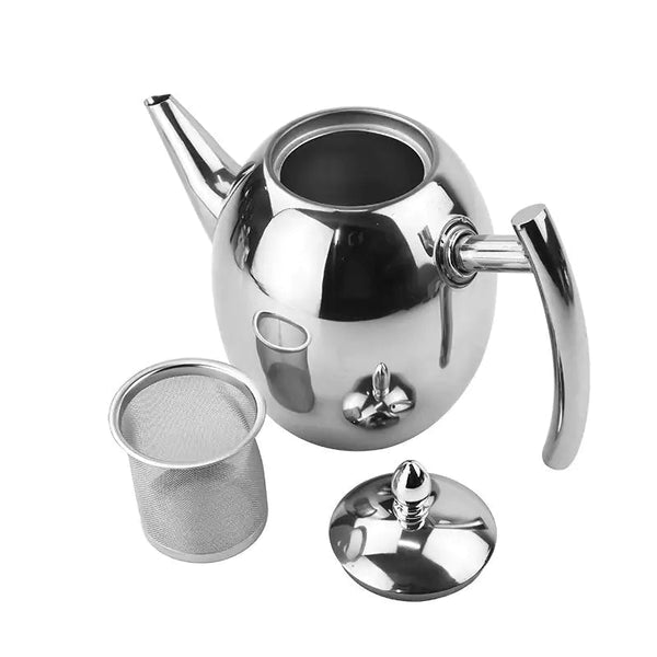 Elegante Teekanne aus Edelstahl