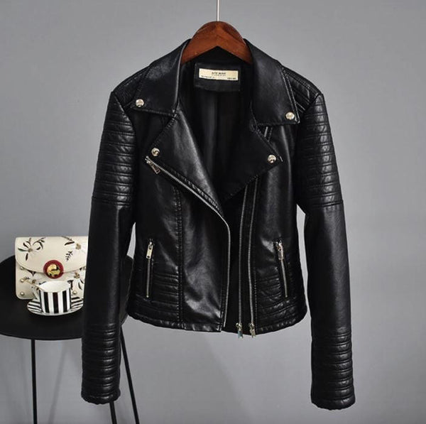 Hochwertige Leder-Bikerjacke