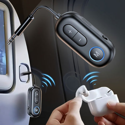 Kabelloser Bluetooth 5.4 Audio-Sender und Empfänger Flugzeug-Adapter mit Mikrofon