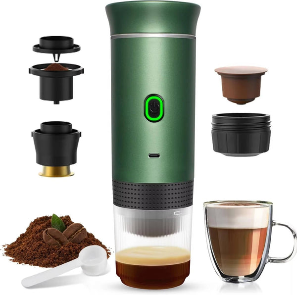 Tragbare Kaffeemaschine für Espresso, Cappuccino und Filterkaffee