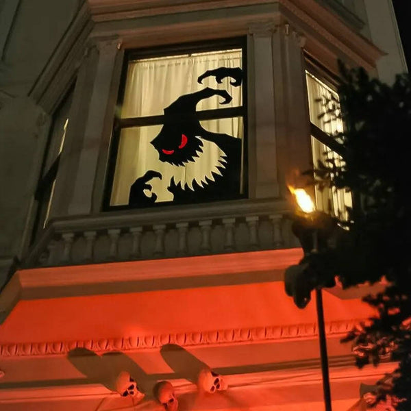 Gruselige Halloween-Fensterdekorationen