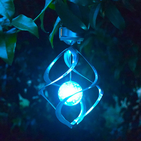 Solarbetriebene Windspiel-LED-Lampe mit Spinner-Effekt