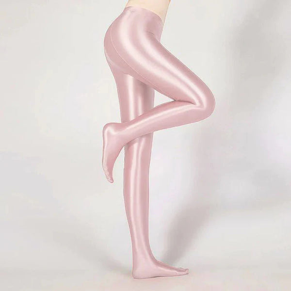 Glänzende, blickdichte, hoch taillierte, sexy Strumpfhosen - Hochelastische, hautenge Leggings-Bleistifthosen