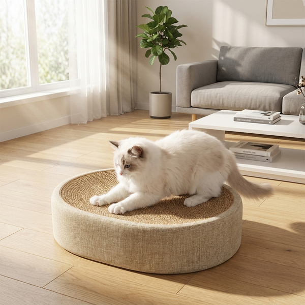 Ovales 2-in-1 Sisal-Kratzbett für Katzen