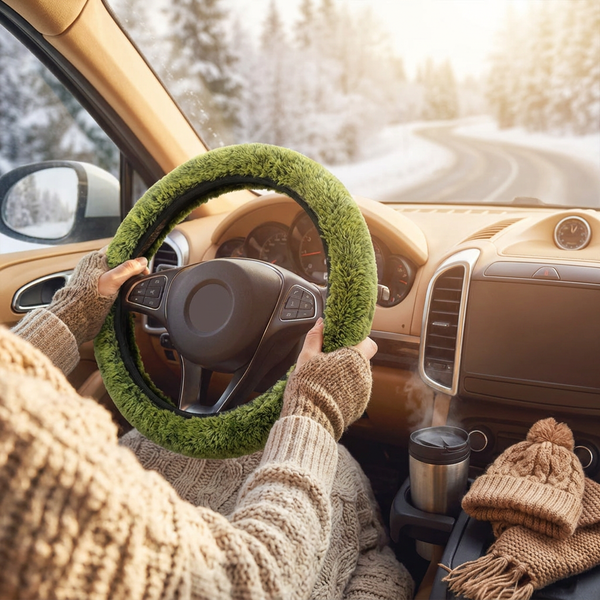 Flauschiger Winter-Lenkradbezug für das Auto