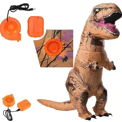 Aufblasbares T-Rex Kostüm für Erwachsene und Kinder