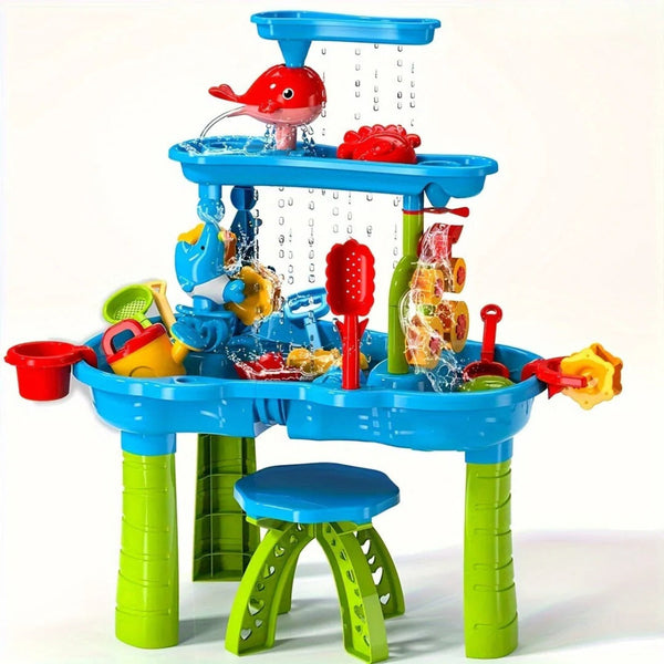 3-in-1 Outdoor Sand- und Wassertisch für Kinder