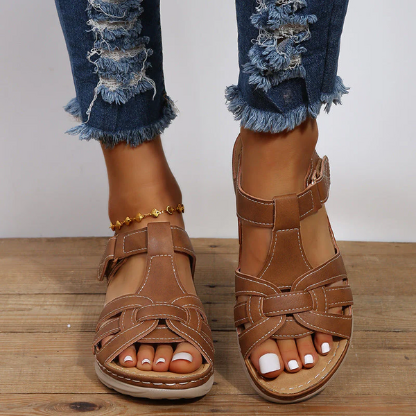 Orthopädische Damen-Sandalen mit Klettverschluss