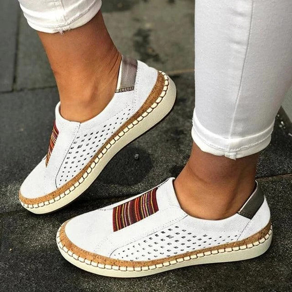 Atmungsaktive Damen-Sneaker mit flacher Sohle zur Ballenzehenkorrektur