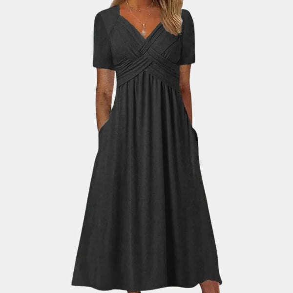 Elegantes Damen-Sommerkleid mit V-Ausschnitt