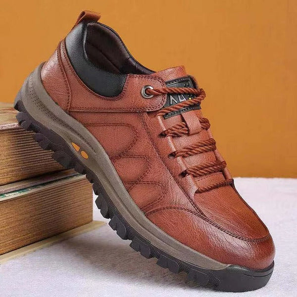 Herren Freizeitschuhe mit handgenähtem Design, Fußgewölbestütze und rutschfester, atmungsaktiver Sohle