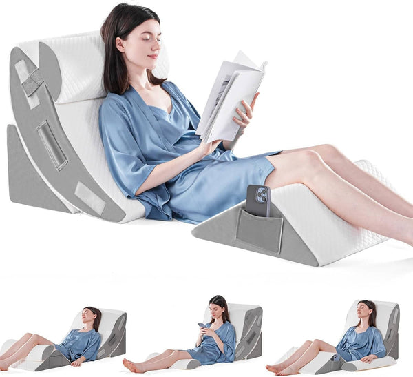 4-teiliges orthopädisches Keilkissen-Set für das Bett