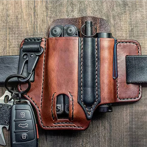 Taktische Gürteltasche aus Leder für Multitools