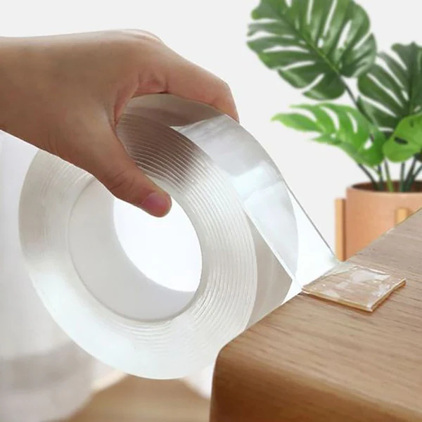Transparentes, doppelseitiges Nano-Klebeband, wiederverwendbar, spurlos ablösbar für den Haushalt