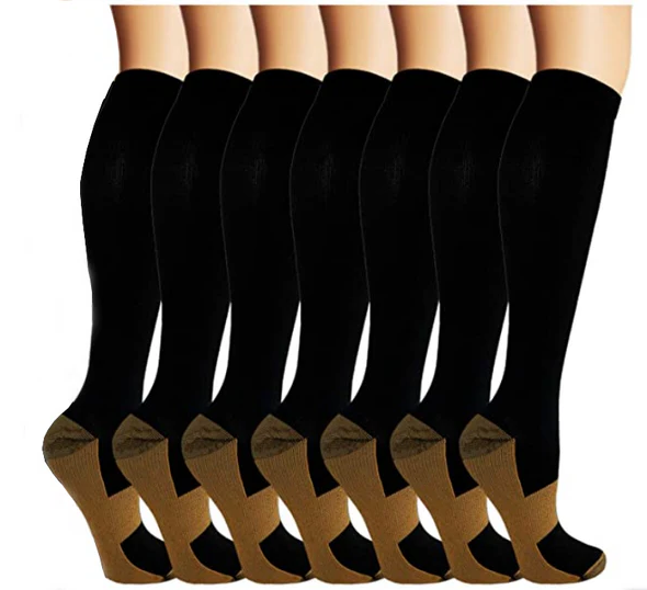 Kompression-Socken mit Kupfer (7 Paar) für Damen & Herren - Training und Regeneration