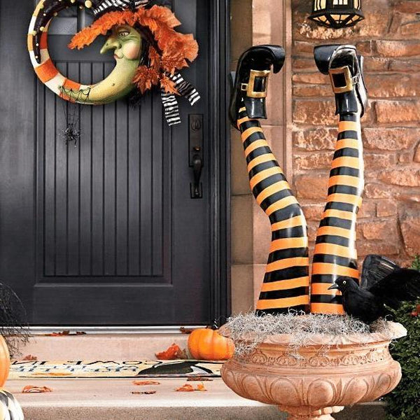Hexenbeine Erdspieße, 2er-Set Halloween-Gartendekoration