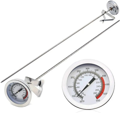 Edelstahl-Frittierthermometer mit langem Messfühler