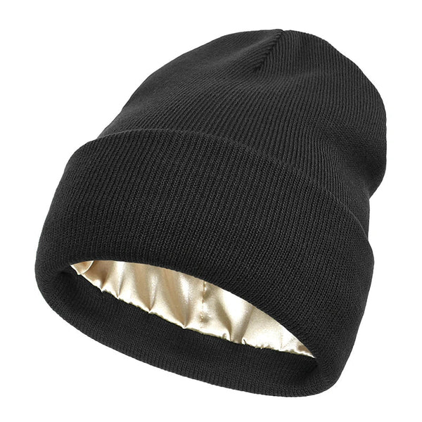 Satin-gefütterte Damen-Beanie-Mütze