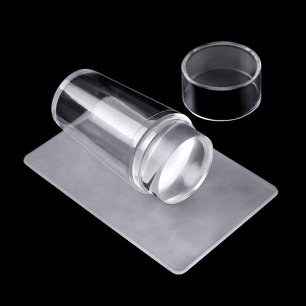 Transparenter Silikon-Nagelstempel mit Abzieher