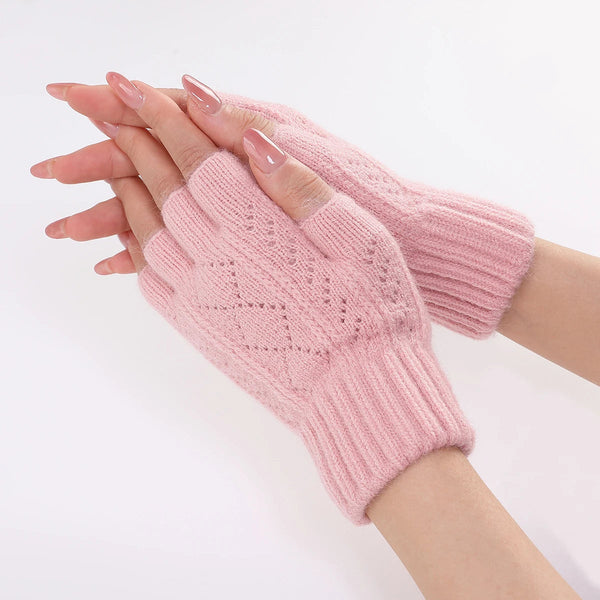 Weiche Strick-Fingerhandschuhe für den Winter