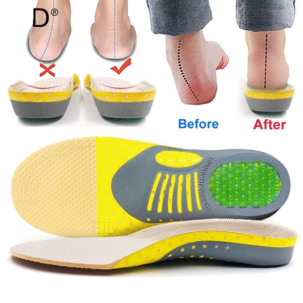 Orthopädische Gel-Einlegesohlen für Senkfüße und Plantarfasziitis – 2er-Set
