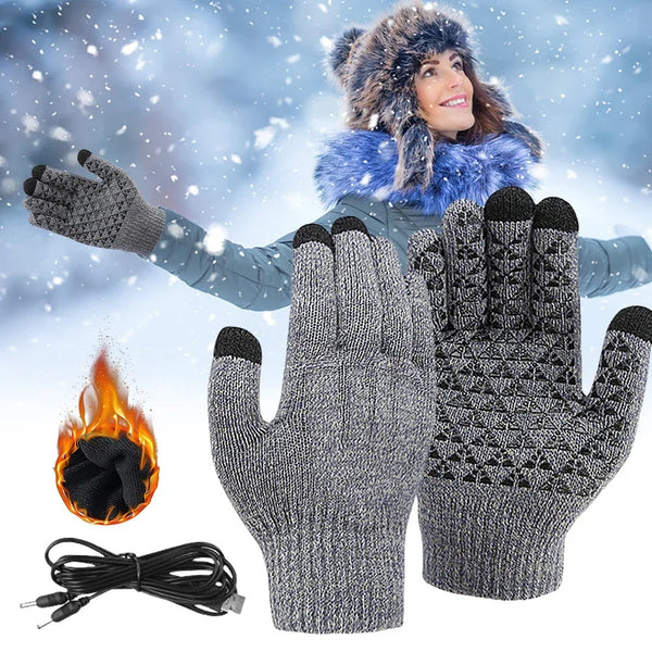 Beheizbare USB-Touchscreen-Handschuhe für den Winter