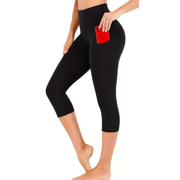 Damen Capri-Hose aus Baumwolle mit Taschen