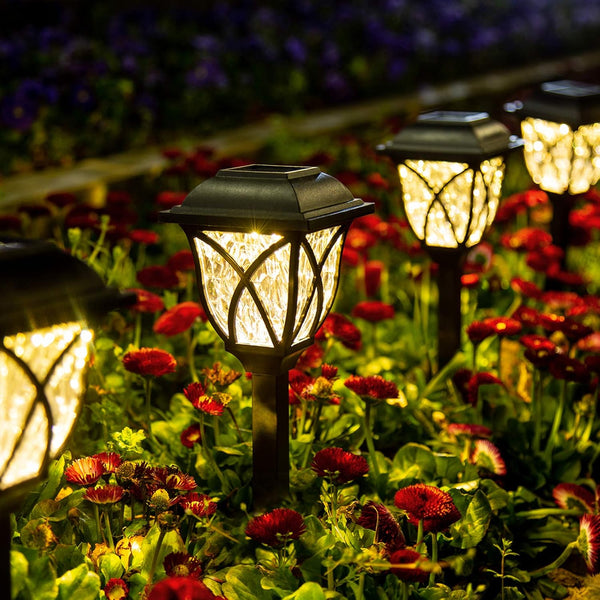 6er-Pack LED Solar-Gartenleuchten für den Außenbereich