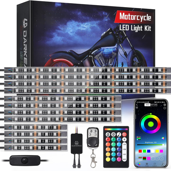 12-teiliges Motorrad LED-Beleuchtungsset mit Bremslicht und Blinker