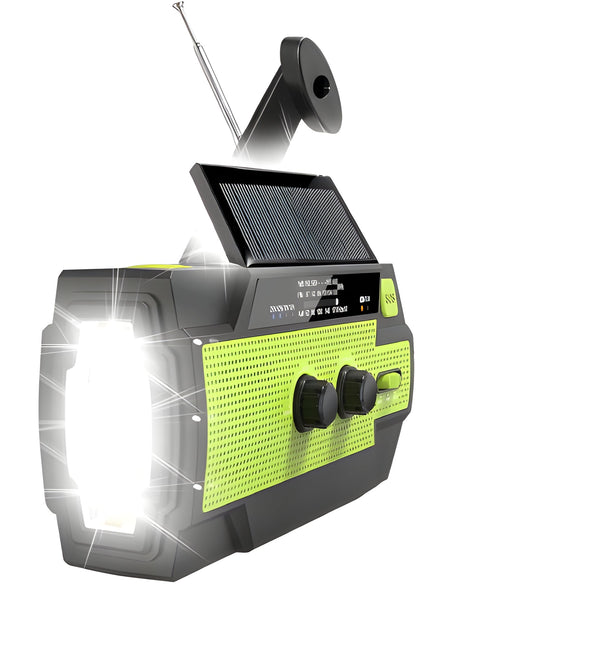 Notfall-Kurbelwetterradio mit Solar- und Handkurbelbetrieb