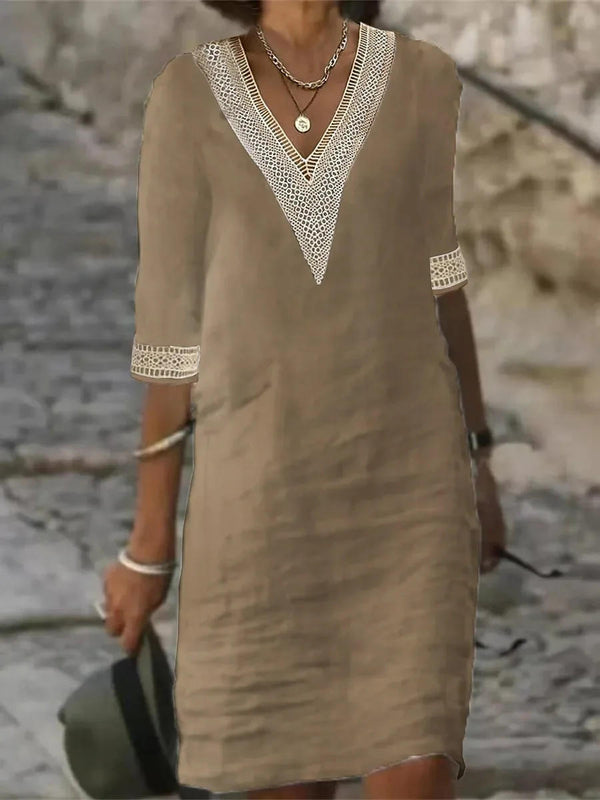 Elegantes Kleid mit halben Ärmeln