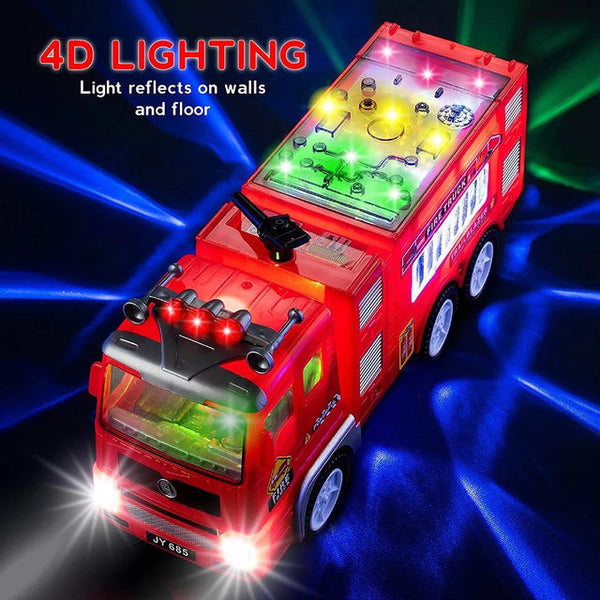 Elektrisches Feuerwehrauto-Spielzeug mit Lichteffekten für Kinder