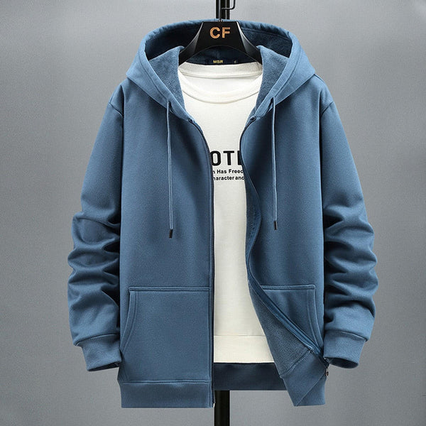 Kapuzen-Strickjacke aus Fleece