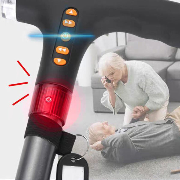 Intelligenter Gehstock für Senioren mit LED-Beleuchtung