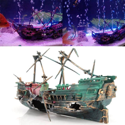 Große Aquarium-Dekoration - Versunkenes Schiff