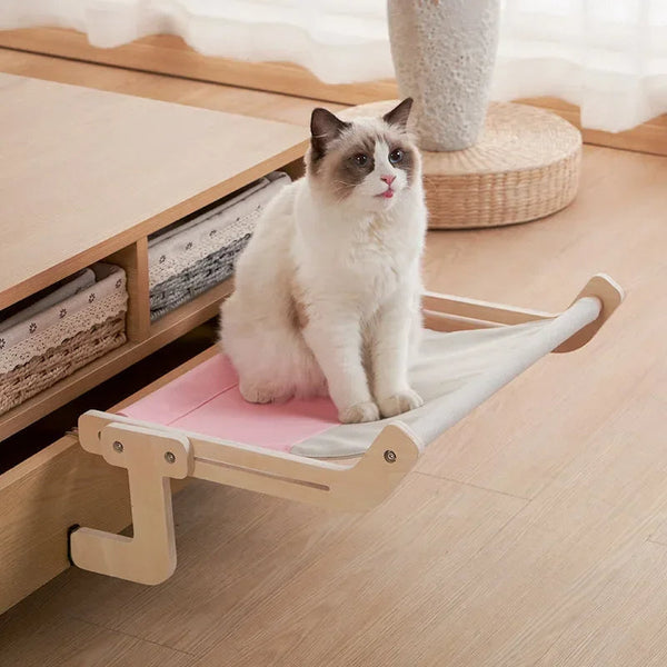 Hölzernes Katzen-Hängemattenbett