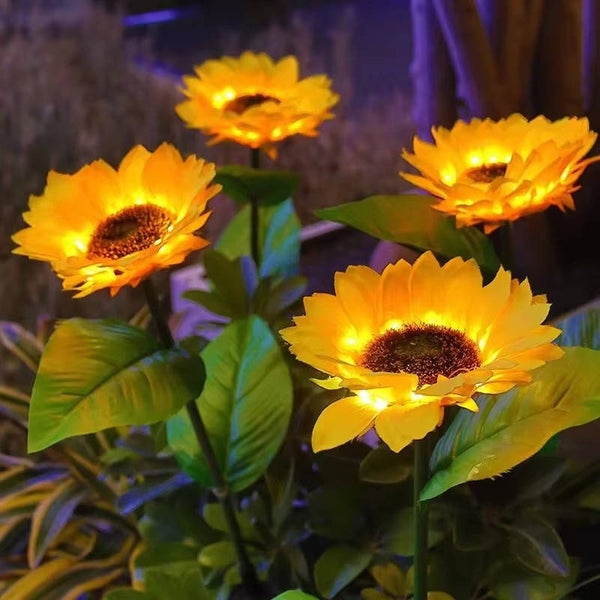Dekorative Solar-Sonnenblumenleuchte für den Außenbereich