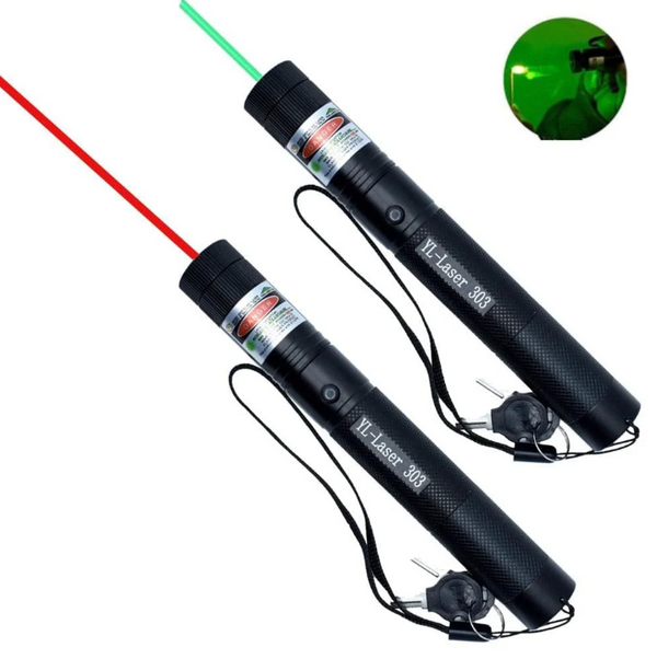 Leistungsstarker Laserpointer mit grünem und rotem Strahl für große Entfernungen