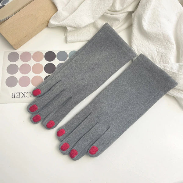 Touchscreen-Winterhandschuhe mit Nagellack-Design