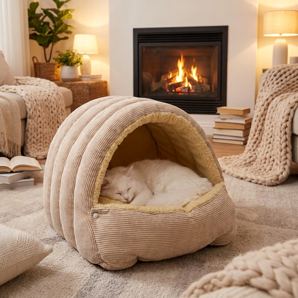 Warme arktische Fleece-Höhle für Katzen
