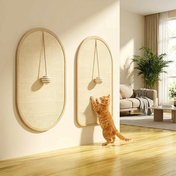 Sisal 3-in-1 Wandmontiertes Kratzbrett für Katzen